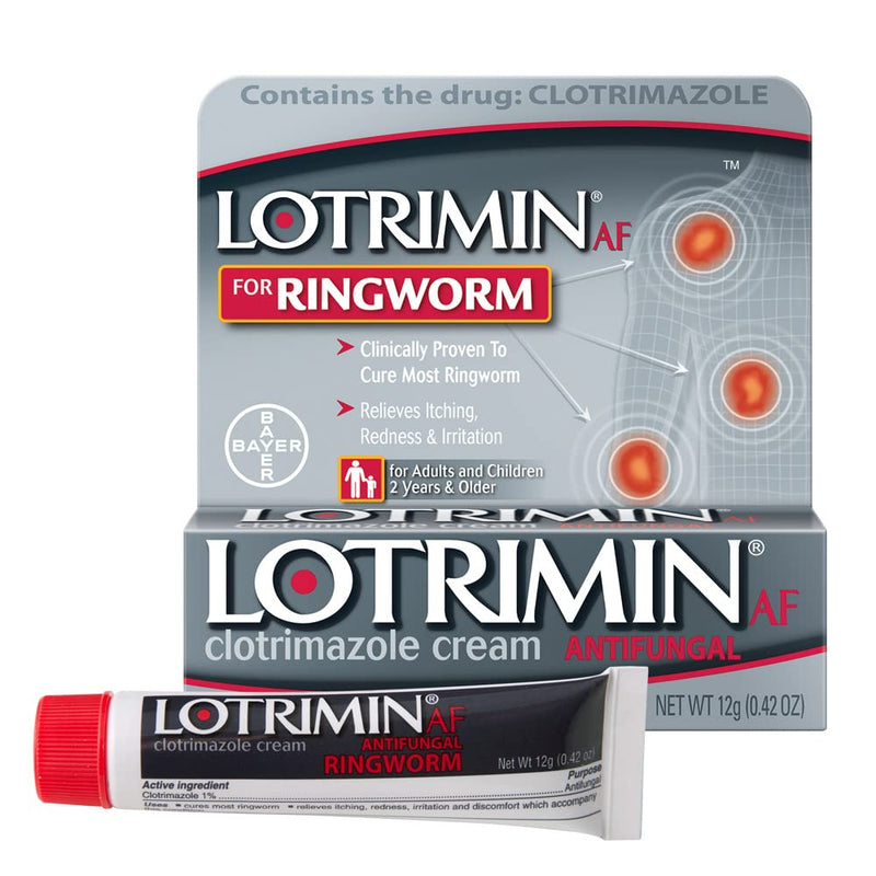 [Australia] - Lotrimin AF Ringworm Cream, Clotrimazole 1%, Clinically Proven Effective Antifungal Treatment of Most Ringworm, For Adults and Kids Over 2 years, Cream, .42 Ounce (12 Grams) 