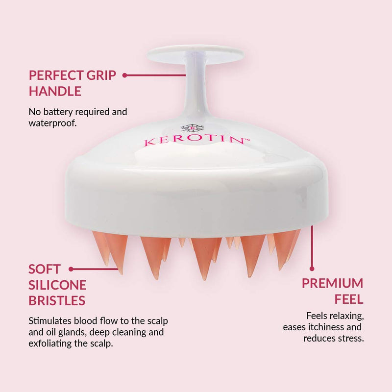 [Australia] - Kerotin Scalp Massager Stimulates The Scalp, Promotes Hair Growth, Improves Circulation, and Reduces Stress 