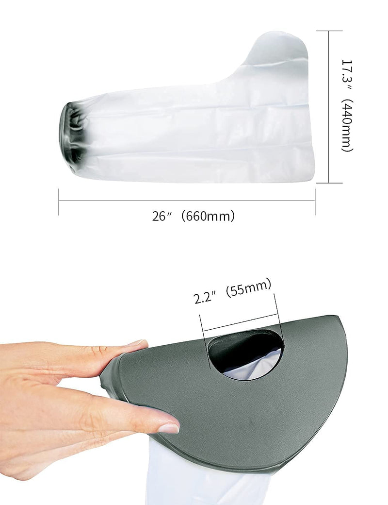 [Australia] - EVERCRYO Waterproof Adult Short Leg Cast Cover for Shower, Bath - Reusable Cast and Bandage Protector - Watertight Protection for Broken Short Leg, Ankle, Foot (Grey) 