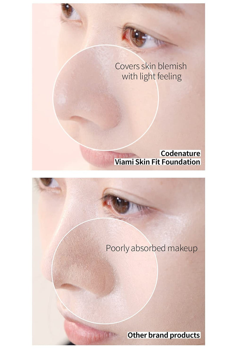 [Australia] - Codenature Viami Skin Fit Foundation (30ml 1.01fl oz) Beautiful and Smooth Skin Texture 