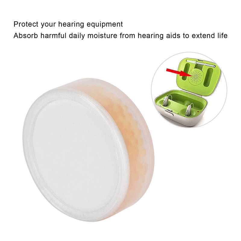 [Australia] - Hearing Aid Desiccant, Hearing Aid Drying Capsules Cochlear Implant Hearing Aid Cleaning Wire Accessories Orange Desiccant for Hearing Aid Drying Pot 