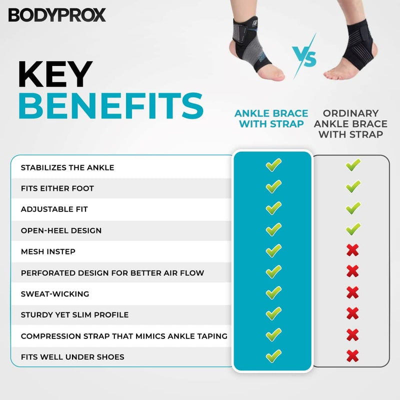 [Australia] - Ankle Brace for Women and Man, Ankle Support with Adjustable Compression Strap for Sprained Ankle, Injury Recovery and More! (Small) Small (1 Count) 