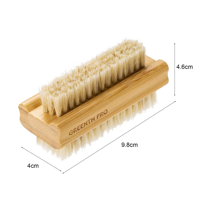 [Australia] - GREENTH PRO Bamboo 100% Boar Bristle Nail Brush-3PCS Wooden Nail Scrub Brush for Toes and Nails,Cleaning Nail Brush 