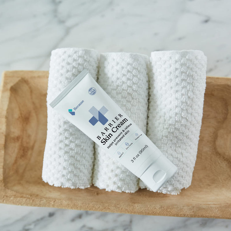 [Australia] - Because Barrier Cream – Fortified with Zinc Oxide and Vitamin E – Prevents Irritation from Chafing, Rubbing and Sore Spots Caused by Incontinence – 3 fl oz, 3-Pack 