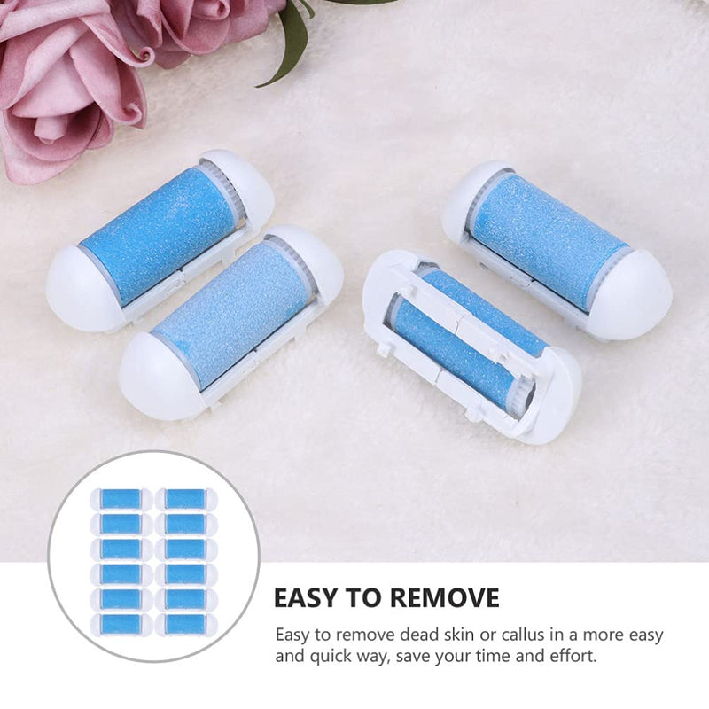 [Australia] - Lurrose 12pcs Foot File Replacement Roller Coarse Roller Refill Heads for Electronic Callus Remover Pedicure File Tool Blue 