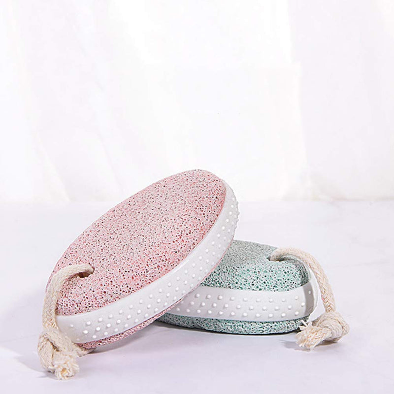 [Australia] - HEALLILY Pumice Stone for Feet Oval Foot Scrubber Exfoliating Dry Dead Skin Remover for Hands Heels Body Foot Care Tool Pink 