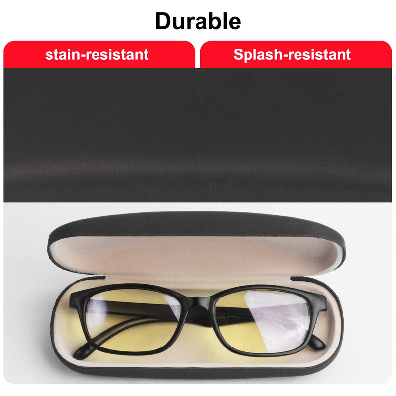 [Australia] - Raylove Unisex Hard Shell Eyeglasses Cases, Protective Case For Glasses Black 