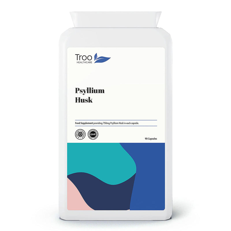 [Australia] - Psyllium Husks Supplement (750 mg) - 90 Capsules - Suitable for Vegetarians and Vegans | Contains No Common Allergens | UK Manufactured to GMP Standards 