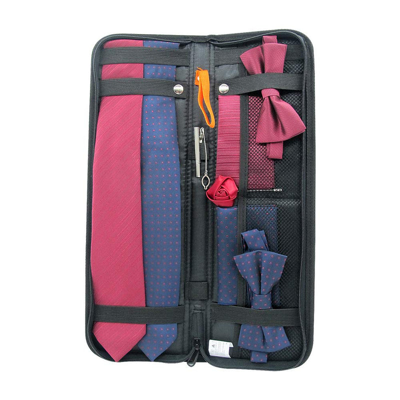 [Australia] - Men’s Travel Tie Case Holder Storage For Travel Black1 