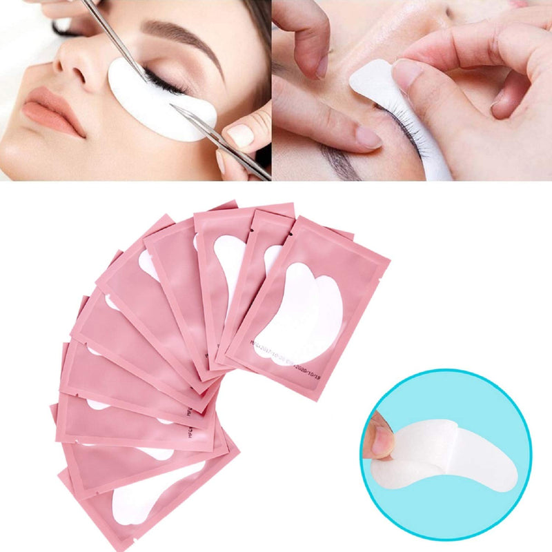 [Australia] - 100 Pairs Set Gel pads for eyelash extensions, Comfy and Cool Under Eye Pads for Eyelash Extensions Eye Patches Beauty Tool Pink 