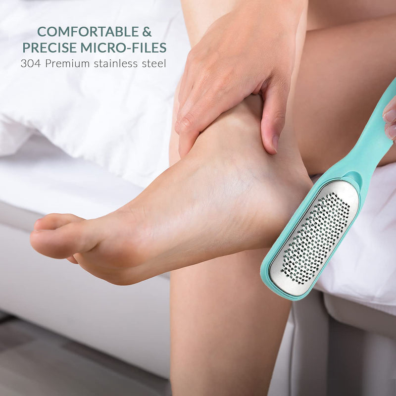 [Australia] - Callus Remover for Feet | Double-Sided Foot Scrub -Foot File -Dead Skin Remover -Foot Rasp for Exfoliation -Wet & Dry Feet Scrubber for Smoothing & Softening Feet -Pedicure Tool for Foot Care 