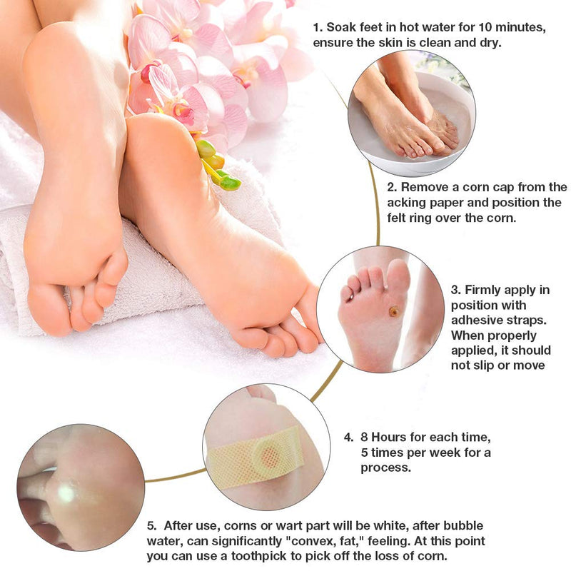 [Australia] - Wart Remover, Corn Remover Pads, Foot Corn Removal Plaster with Hole, Professional Removes Common and Plantar Warts, Callus, Stops Wart Regrowth 24Pcs (24 pcs) 