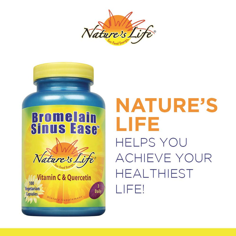 [Australia] - Nature's Life Quercetin 400mg | May Support Healthy Cells, Immune & Cardiovascular Functions & Healthy Sinuses | 100 Vegetarian Capsules 
