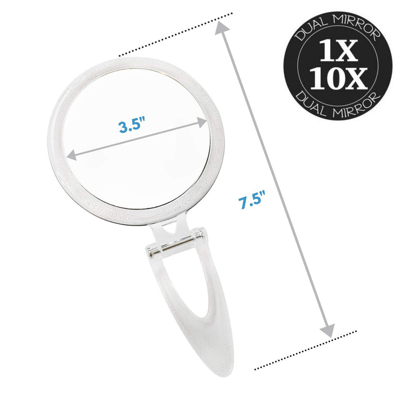 [Australia] - Rucci Normal View Acrylic Round Foldable Stand Mirror, 10X 