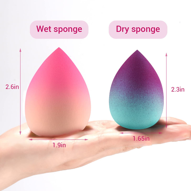 [Australia] - Makeup Sponge Blender DUAIU 3 pcs Gradient Beauty Blender Foundation Sponges Set Concealer Sponge Applicator Sponges 