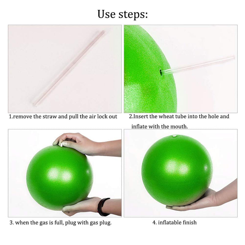 [Australia] - ZHIYE Pilates Yoga Ball Exercise Ball Core Fitness Bender, Yoga, Stability, Barre, Training Physical Therapy Anti-Slip Swiss Ball Gym Home 25CM Diameter Green 