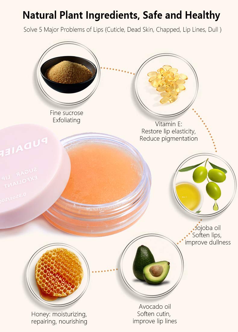 [Australia] - Lip Scrub, (Caramel) Lip Scrubs Exfoliator & Moisturizer, Lip Sugar Scrub, Natural Gentle Lip Treatment, Dry Lip Cara Polish Lip Exfoliator brightening Dark smoking Lips Caramel 