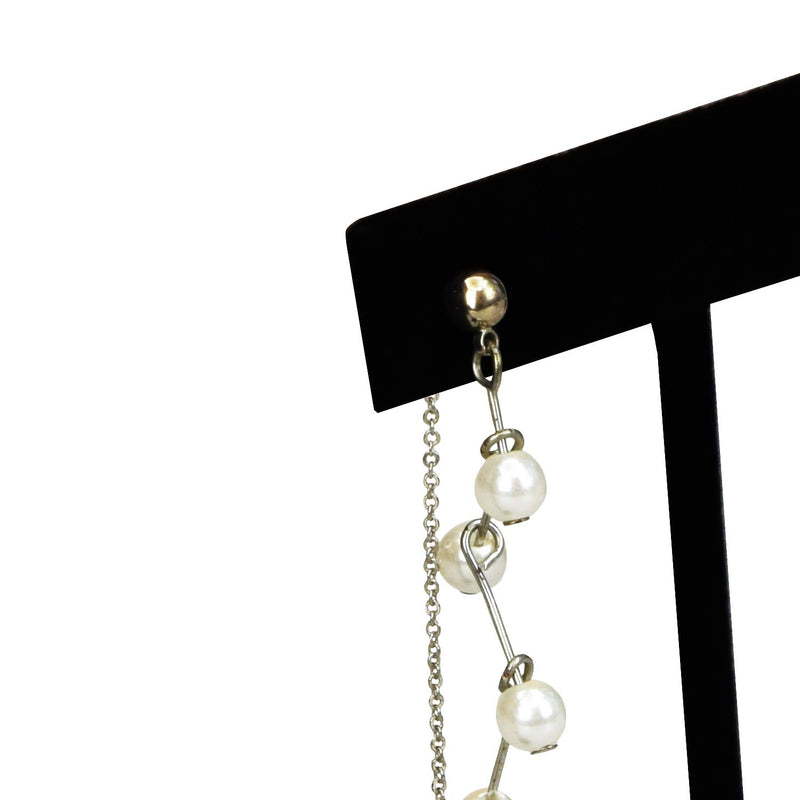 [Australia] - Ikee Design 6 Pcs Set Premium Black Velvet T- Shape Style Earring Display Stand, Earring Stand Jewelry Display for Showroom, Tradeshow, and Showcase Display, 2 1/2”W x 4 1/2"H 