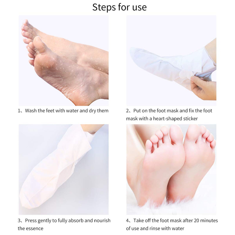 [Australia] - YOUPINWEI Moisturizing Foot Mask Treatment for Cracked Heels and Dry Feet Deeply Repair, Care for Long-lasting Hydrating & Nourishing Socks for Smoother and Softer Feet (5Pairs/Box) 