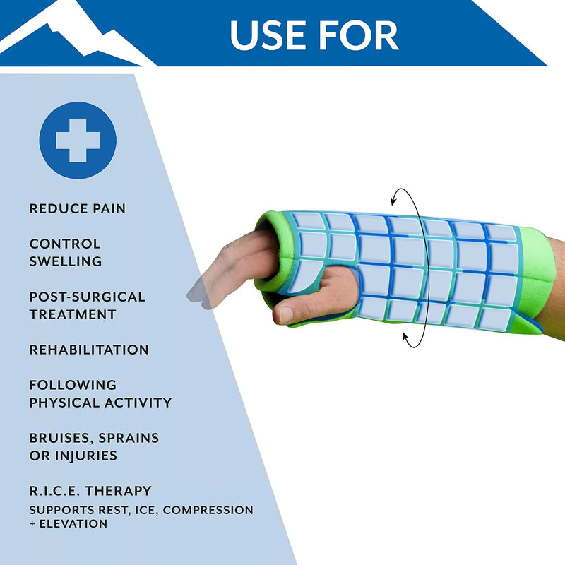 [Australia] - Polar Ice Wrist/Elbow Wrap, Universal Size – Delivers Cryotherapy with Compression – Conforms to The Wrist or Elbow – Use Post-Surgery, During Rehab, or After Physical Activity – Made in The USA 