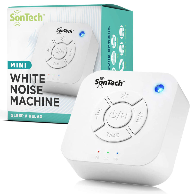 [Australia] - SonTech - White Noise Sound Machine - 10 Natural Soothing Sound Tracks Home, Office, Travel, Baby – Multiple Timer Settings - Battery or Adapter Charging Options 