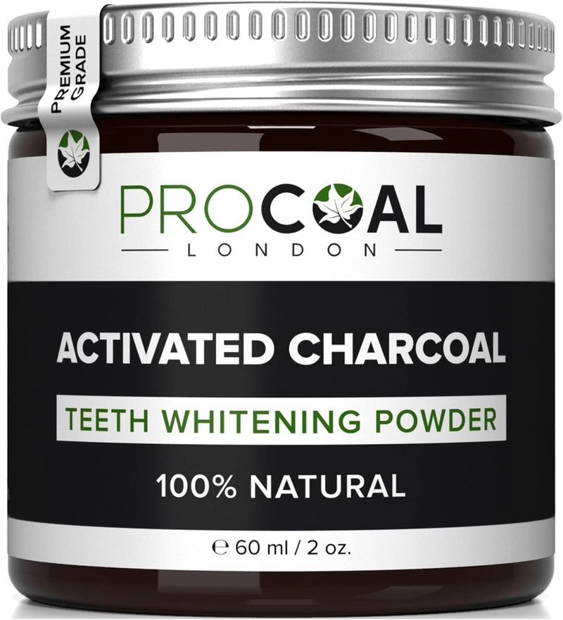 [Australia] - Activated Charcoal Teeth Whitening Powder by Procoal - 100% Natural Charcoal Teeth Whitening Toothpaste, Enamel-Safe, No Additives, No Fillers, No Artificial Flavour, Made in The UK 