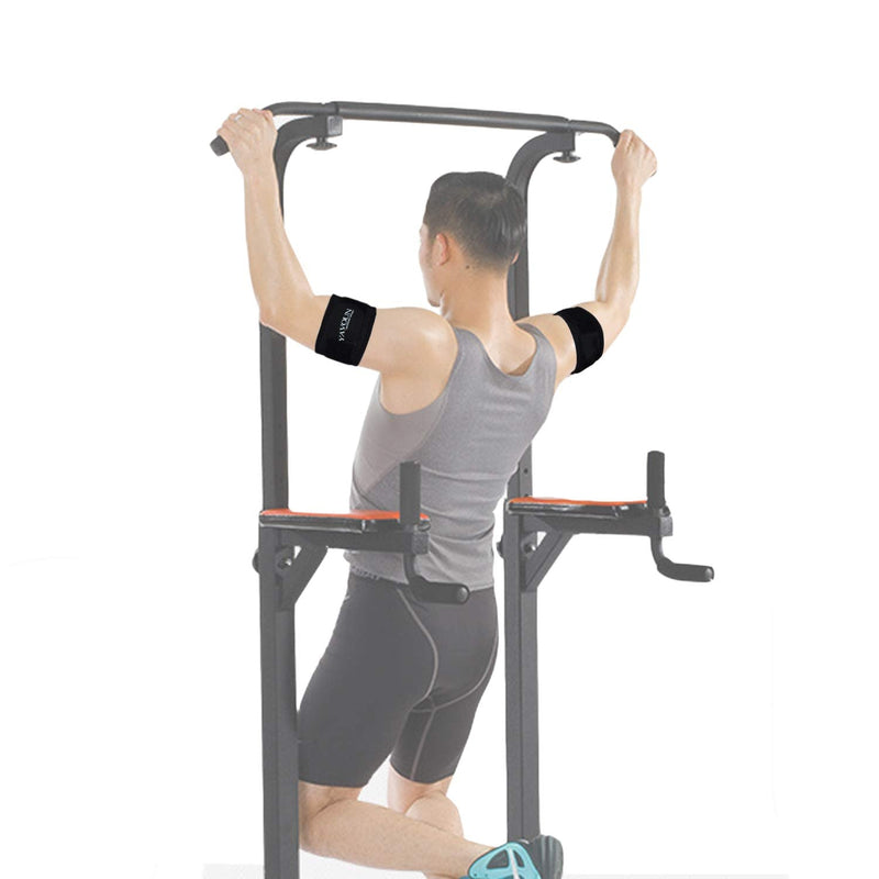 [Australia] - Tendonitis - Bicep ＆ Tricep Compression Sleeve/Wrap - Tricep Tendonitis, Bicep Tendonitis - Pain Relief for Bicep and Triceps Muscle Strains, Compression Arm Support (Black, 8.3" - 13.7" × W 2.97") 8.3\" - 13.7\"Ã— W2.97\" Black 