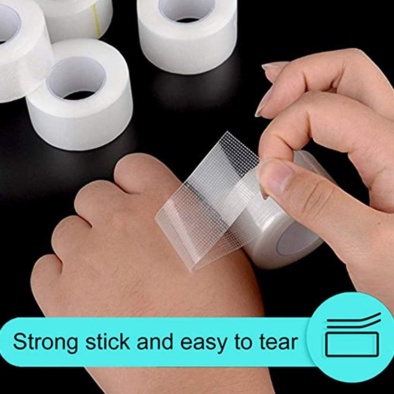 [Australia] - Medical Tape Sensitive Skin Tape Clear Surgical Tape Microporous First Aid Tape Confezione da 12 rotoli (Transparent) Transparent 