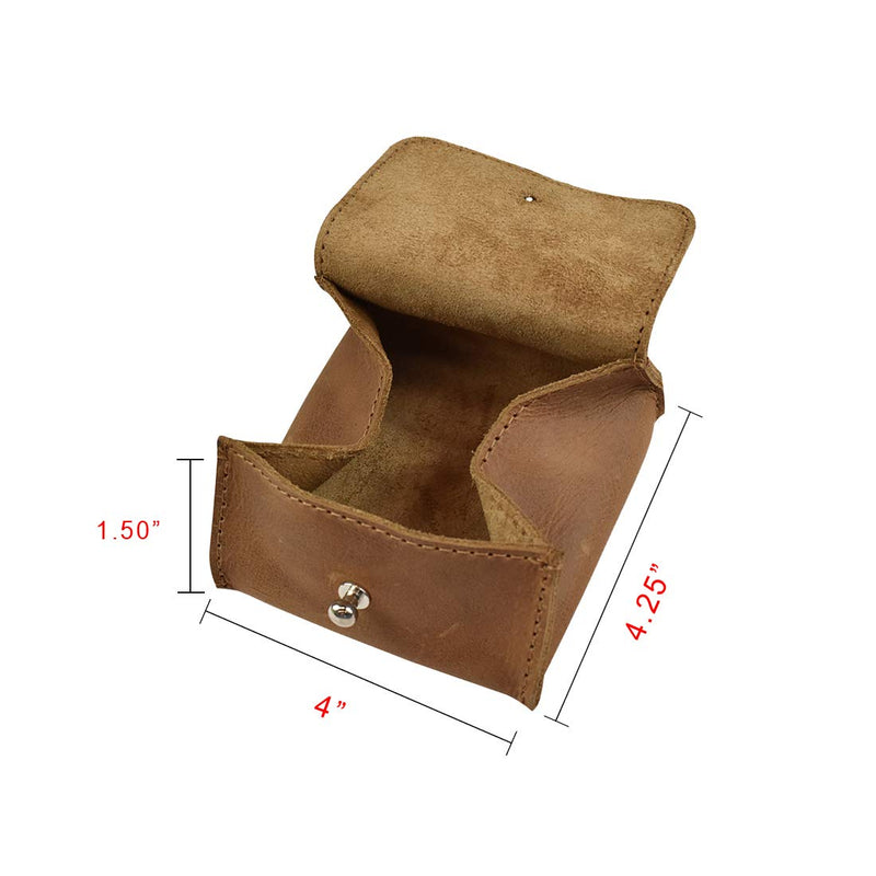 [Australia] - Hide & Drink, Leather Jewelry Pouch, Mini Travel Size Box, Rings & Precious Articles Storage Organizer, Groom & Bridesmaid Wedding Gifts, Handmade :: Single Malt Mahogany 