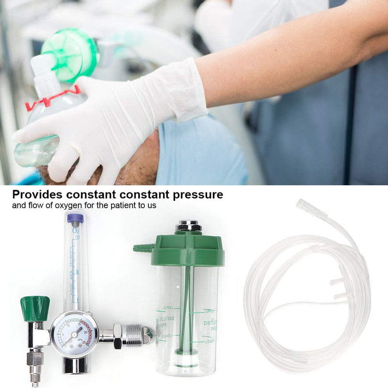 [Australia] - Oxygen Pressure Reducer Flow Gauge Oxygen Meter Regulator Outlet Male Thread G5 8-14 for Home Care Anaerobic Environment (CGA540) 