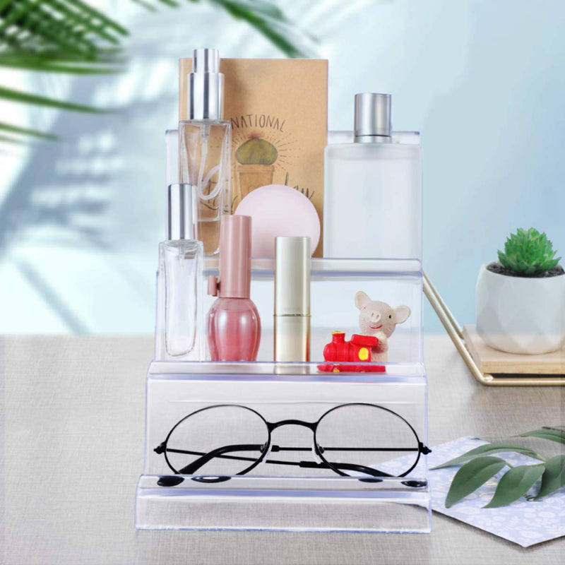 [Australia] - TOPBATHY 3 Tier Clear Acrylic Wallet Display Stand Holder Handbag Purse Display Stand Jewelry Stand Cosmetic Display Racks 