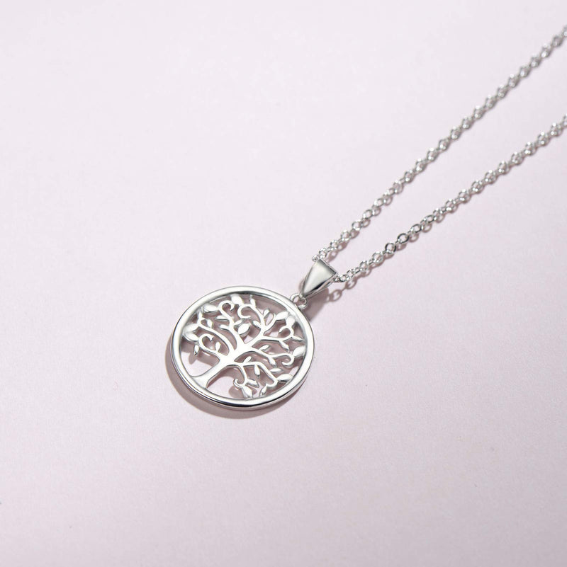 [Australia] - Agvana Sterling Silver Tree of Life Necklace Mothers Day Gifts for Mom Grandma Dainty Family Tree Pendant Necklace Anniversary Birthday Jewelry for Women Teen Girls Daughter Wife Girlfriend Her 