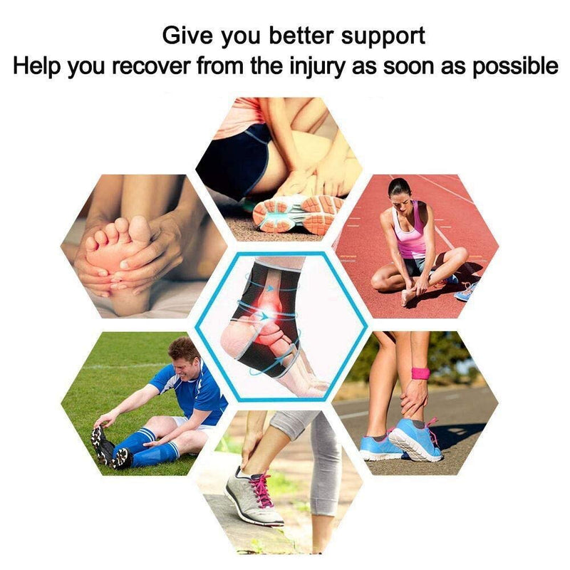 [Australia] - KGONE Adjustable Ankle Support, Ankle Brace Breathable Nylon Elastic Material Ankle Wrap for Sports, Joint Pain, Sprains Fatigue etc, One Size Fits All Grey 