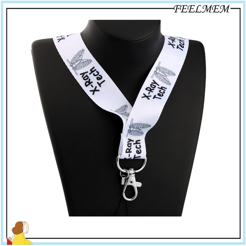 [Australia] - FEELMEM Radiology Tech Jewelry X-Ray Tech Lanyard Key Chain ID Card Holder Clip Medical Ultrasound Tech Gifts Radiologist Gift for X Ray Technician Radiographer 