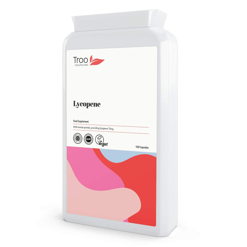 [Australia] - Lycopene Supplement 15mg - 120 Capsules - 150mg Tomato Powder Providing High Strength 15 mg Lycopene per Vegan Capsule - up to 4 Month Supply - UK Made to GMP Standards 