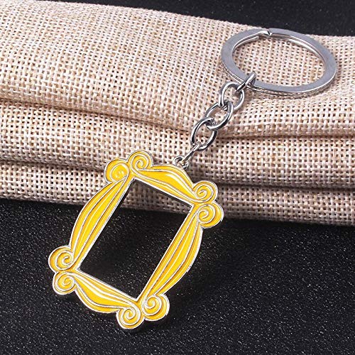 [Australia] - HomeWelt Frame Yellow Peephole Handmade Door Frame As Seen on Monica's Door Keychain, Great Present for Friends Fan! (Metal), Purple, Medium 