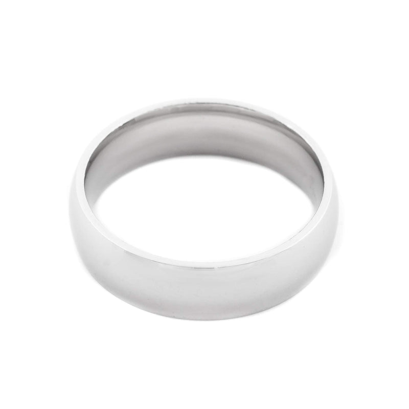 [Australia] - JFSG 6mm, 8mm 316L Stainless Steel Plain High Polish Comfort Fit Wedding Band Silver 6MM 4 