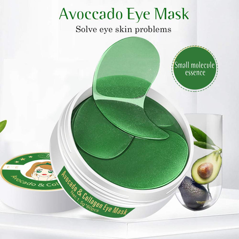 [Australia] - AICHUN BEAUTY 30 Pair Collagen Eye Mask Patch Hydro Gel Pad Anti-Wrinkle Dark Circles Bags Soft Smooth Skin Care Hydration Moisturizing (AVOCADO) Avocado 