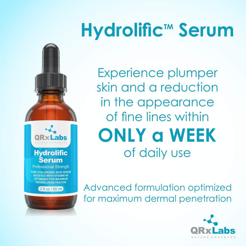 [Australia] - Hydrolific Serum - Ultra Pure Hyaluronic Acid Serum Boosted With Vitamin B5 (Large 60 ml) - Formulated To Maximize Dermal Penetration And Provide Long-Lasting Hydration - Best Skin Moisturizing Serum 