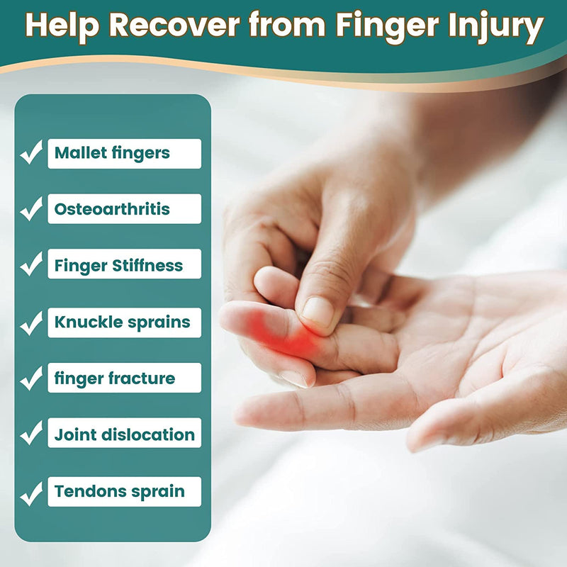 [Australia] - 3-Size Metal Finger Splints, EDNYZAKRN Aluminum Finger Support Brace for Trigger Finger Broken Finger, Mallet Finger Splint Straightening for Arthritis 