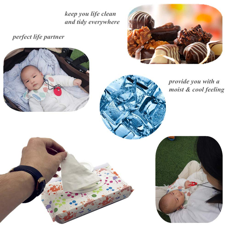 [Australia] - Portable Baby Wet Wipe Pouch Bags, Reusable & Refillable Wipes Dispenser, Eco Friendly & Lightweight Travel Wet Wipe Holder (2 Pack, Black Feather) 