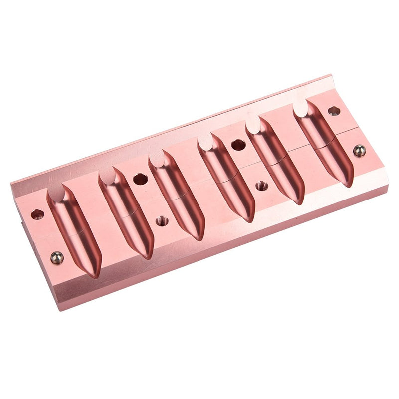 [Australia] - DIY Lipstick Maker Mold, Lip Balm Make Tool Kit Set, Aluminum Alloy Lipstick Making Mould for Lipstick Lovers (6-hole Lipstick Mold) 