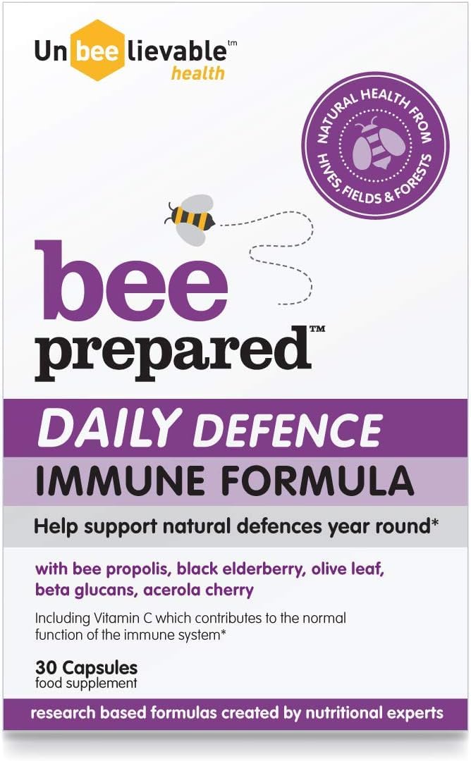 [Australia] - Unbeelievable Health Bee Prepared Daily Defence Immune System Formula - Created by Nutritional Experts - Contains Bee Propolis, Elderberry and More � Immunity Support Supplement 
