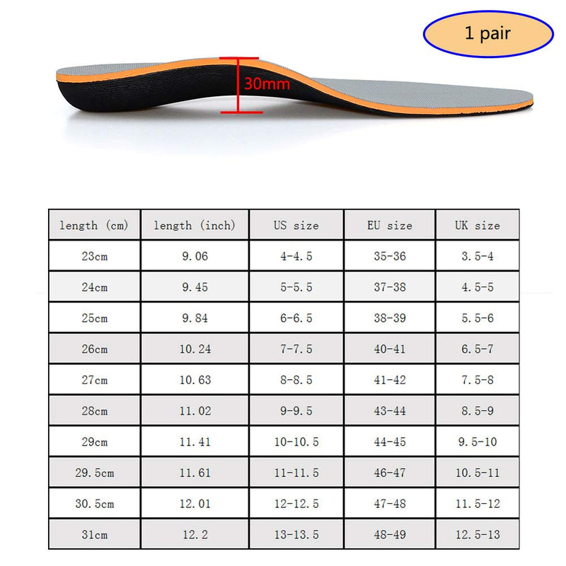 [Australia] - PCSsole Arch Support Sport Insoles Orthotic Orthopedic Inserts for Mild Flat Feet Pronation Heel Pain Plantar Fasciitis for Men and Women… Men(7.5-8)27cm Gris 