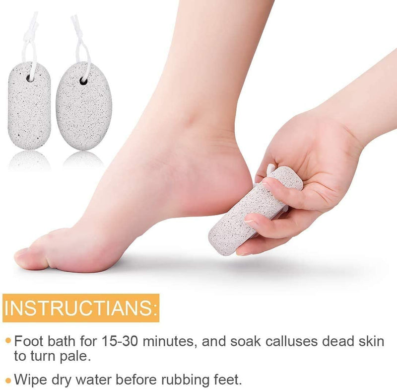 [Australia] - Voarge 2 Pieces Natural Pumice Stone, Foot Stone Lava Stone Pedicure Foot Care Foot Scrub for Removing Dead Skin, Callus Hard Skin Removal for feet and Hands 