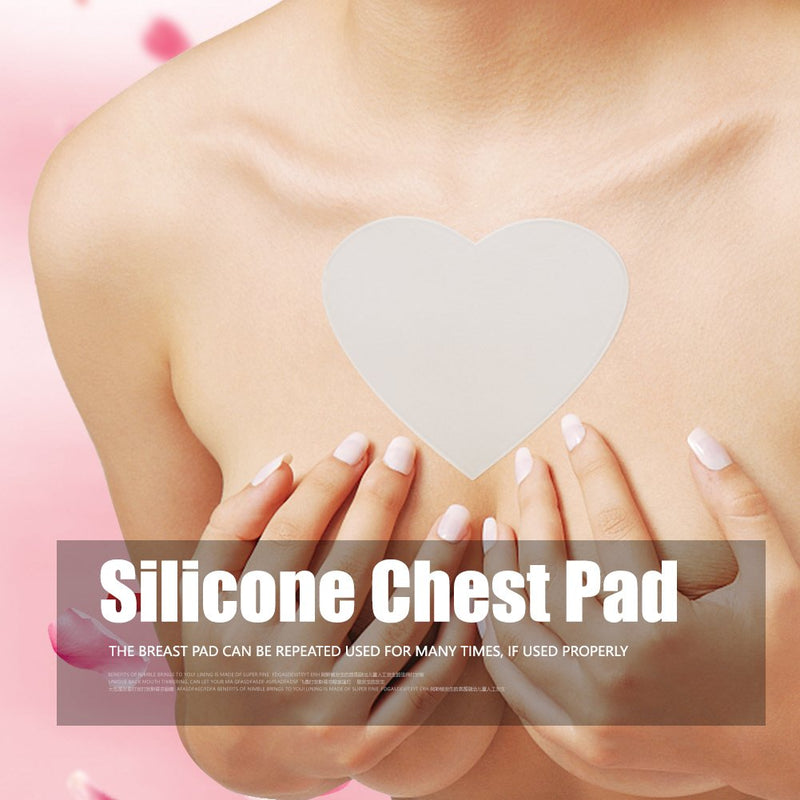 [Australia] - Chest Wrinkles Silicone Pads,Prevent Chest Wrinkles, Anti Wrinkle Chest Pads for Overnight Smoothing Silicone Pad For Cleavage & Decollete Skin Heart Shape 