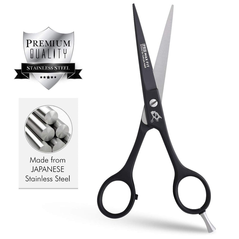 [Australia] - PromaxFit Hairdressing Scissors ‚Äì Barber Scissors for Hair Cutting ‚Äì Professional Hair Scissors with Adjustable Screws ‚Äì Black Stainless Steel Hair Cutting Scissor ‚Äì Hairdressing scizzors with Comb 