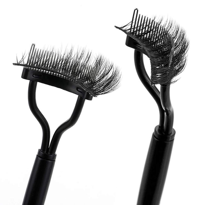 [Australia] - 2 Pcs Eyelash Comb 17IF Makeup Mascara Separator Metal Teeth eyelashes Definer with Comb Cover for Women Mascara applicator Brushes Tool 