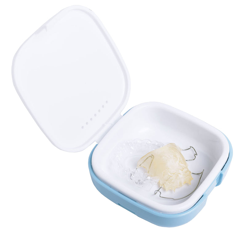 [Australia] - Encase Dental Retainer Case with Dental Bath – Dual Purpose Hygienic Denture Case for Storage and Immersion of Mouthguards, Ortho Retainers + Dental Appliances (Grey) Grey 