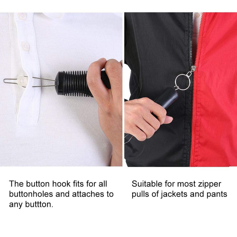 [Australia] - Button Hook Helper Delaman Clothes Zipper Hook Helper Button Puller Dressing Aid Assist Device Arthritis Joint Pain Patients Home Accessories 